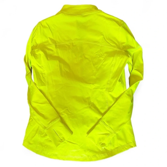 Jofit full front zip bright yellow athletic jacket size medium - Picture 3 of 7